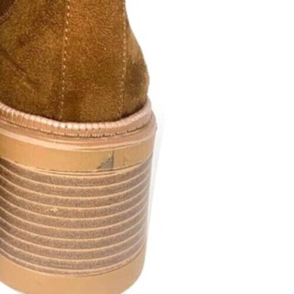 Bamboo Affirm-01 Faux Suede Chelsea Women's Boot Brown Size 6 - Picture 8 of 8